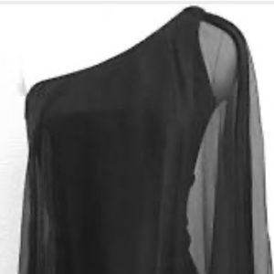 Analilli Asymetical One Shoulder Chiffon Top
